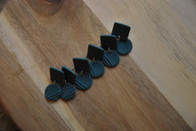 Load image into Gallery viewer, Teal Texture Dangles