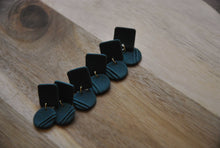 Load image into Gallery viewer, Teal Texture Dangles