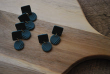 Load image into Gallery viewer, Teal Texture Dangles