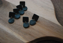 Load image into Gallery viewer, Teal Texture Dangles