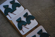 Load image into Gallery viewer, Teal Texture Arch Dangles