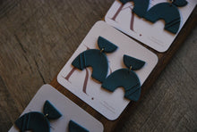 Load image into Gallery viewer, Teal Texture Arch Dangles