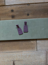 Load image into Gallery viewer, Purple Knit Dangles
