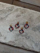 Load image into Gallery viewer, Rust Floral Dangle
