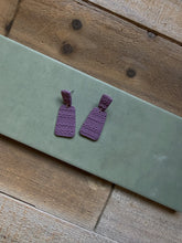 Load image into Gallery viewer, Purple Knit Dangles
