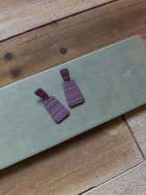 Load image into Gallery viewer, Purple Knit Dangles
