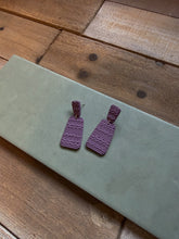 Load image into Gallery viewer, Purple Knit Dangles
