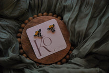 Load image into Gallery viewer, Yellow Rose Cow Studs
