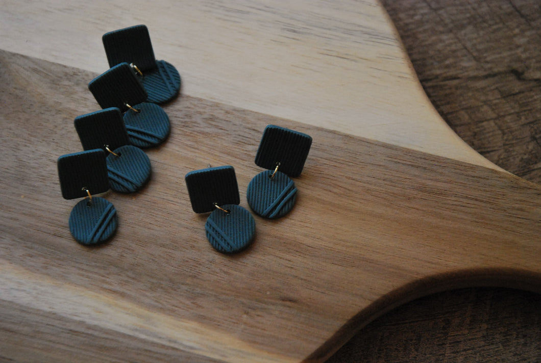 Teal Texture Dangles
