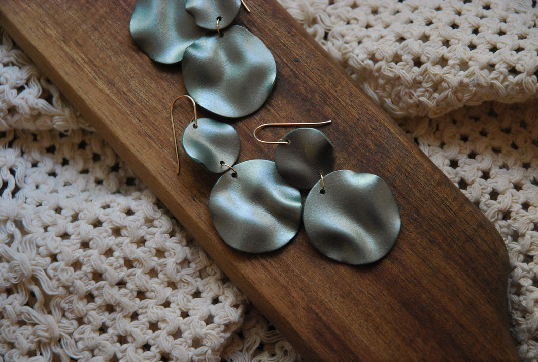 Teal Shimmer Dangles